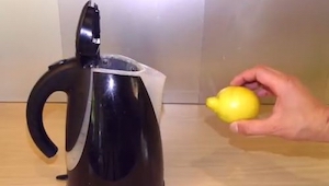 Virtió el jugo de limón en el hervidor eléctrico. ¡El efecto me gustó mucho!