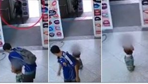 Una pareja abandonó a su niño en un centro comercial. Este video rompe el corazó