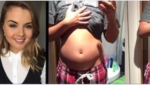 Una chica de 26 años se hizo una foto de su barriga. ¡No puedo creer en lo que p